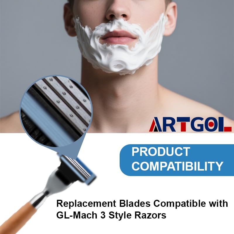 Artgol easy-clean, durable blades simplify hygiene and maintenance between shaves.
