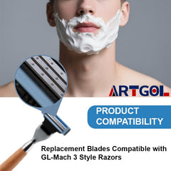 Artgol easy-clean, durable blades simplify hygiene and maintenance between shaves.