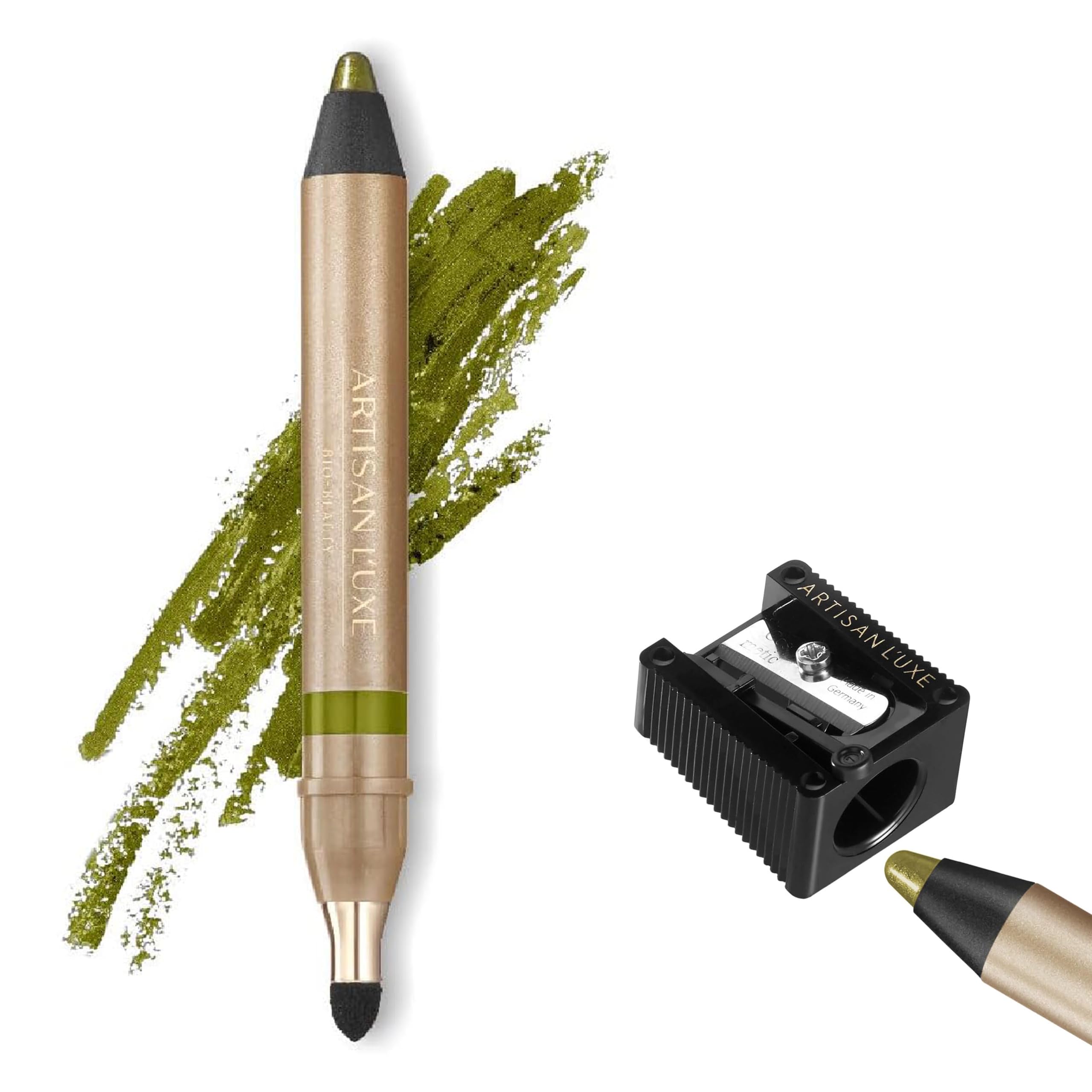 Artisan L'uxe Olive Green Eyeliner Pencil glides on for daily definition and comfort.