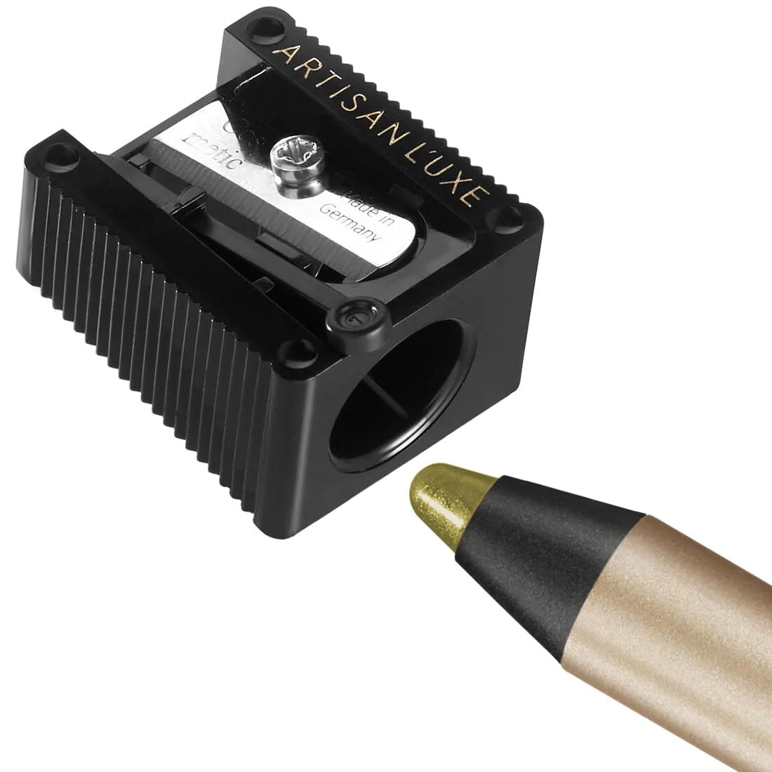 Artisan L'uxe waterproof olive green eyeliner protects color all day.
