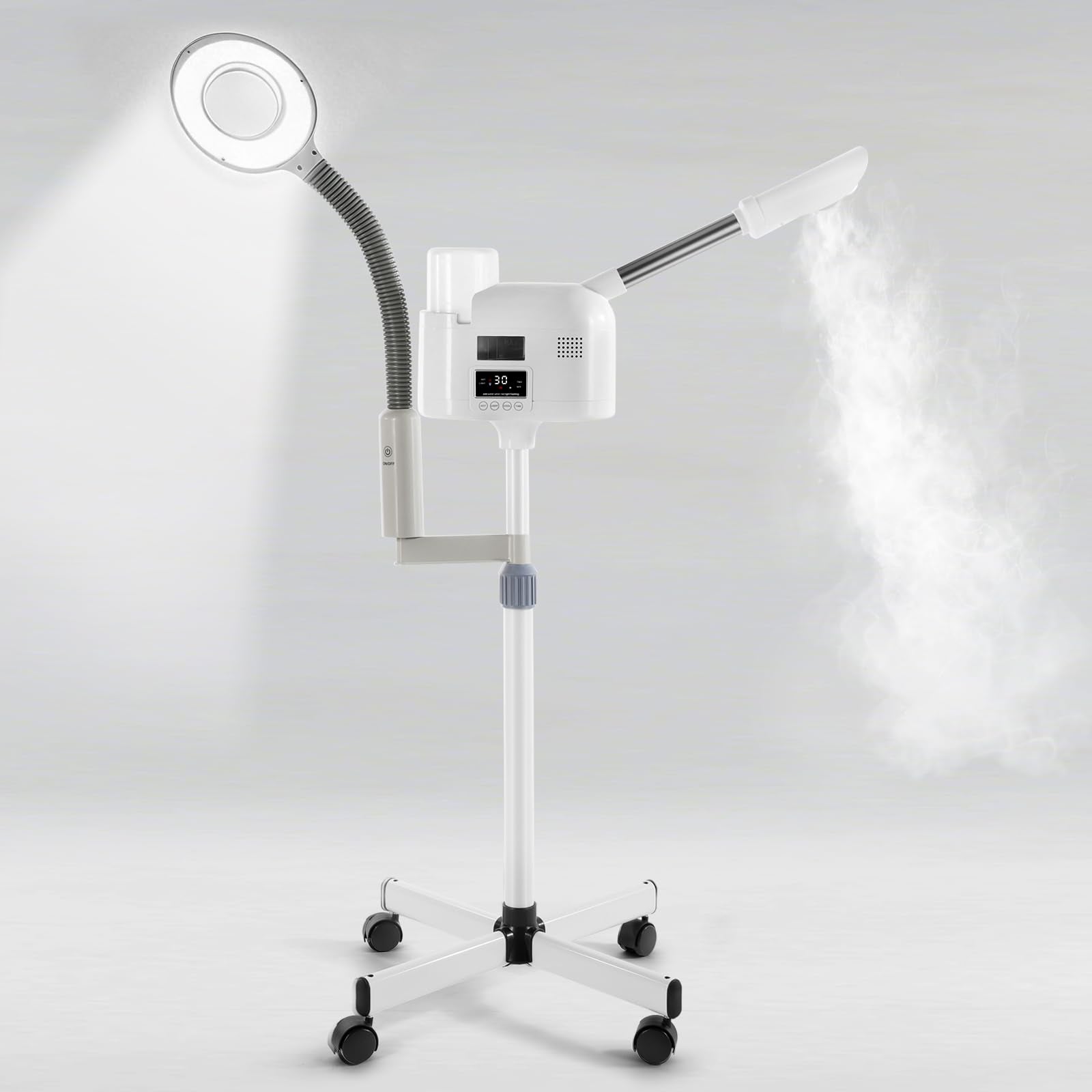 Artist Hand facial steamer pro with 5x LED lamp for precise skincare sessions
