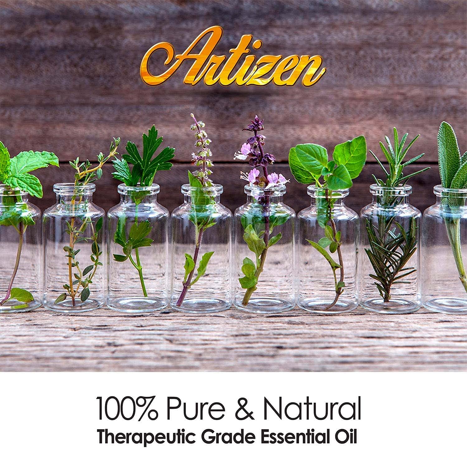 Artizen Rosehip Oil glass bottle under warm light conveys natural skincare.