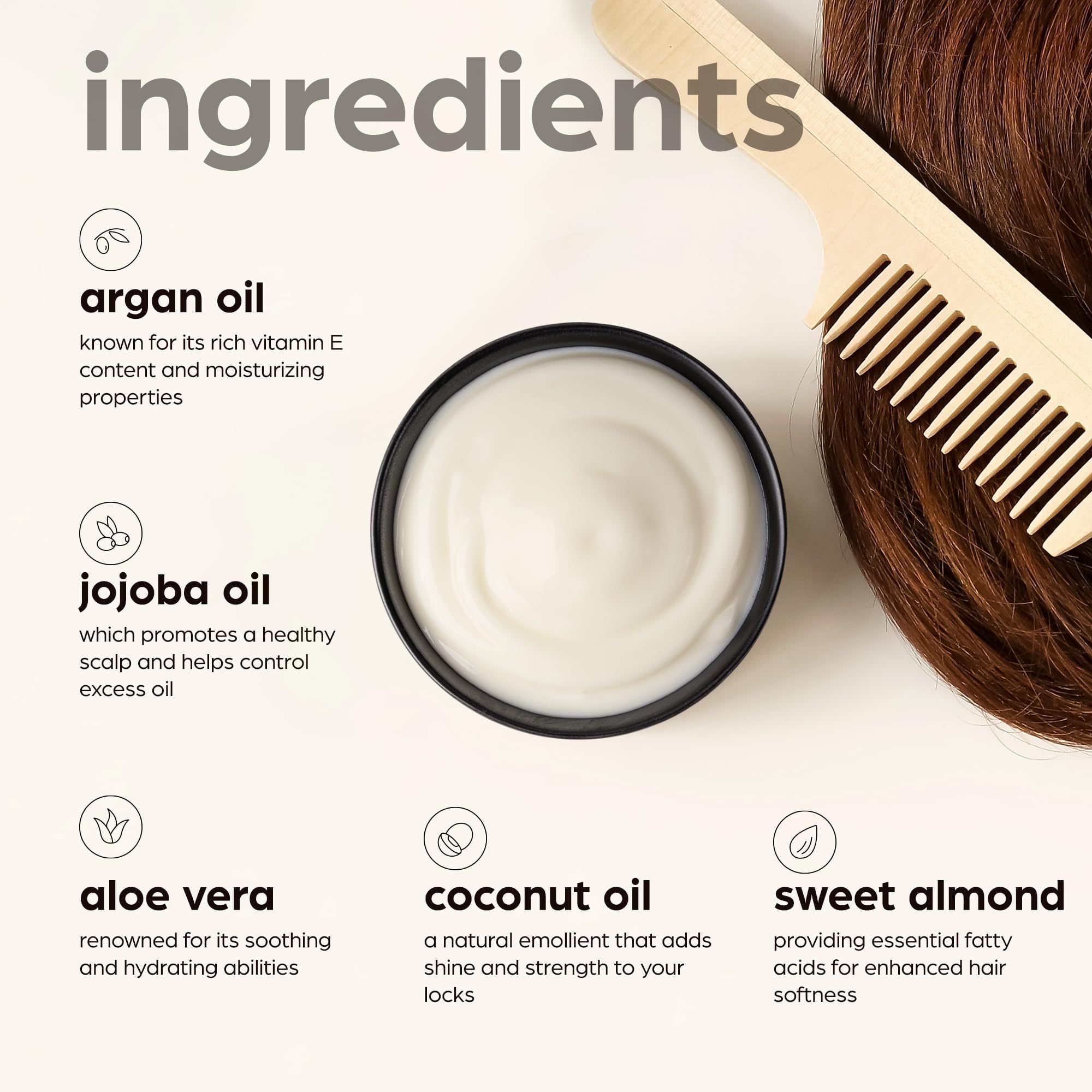 Artnaturals Argan Hair Mask being applied to hair for deep conditioning.