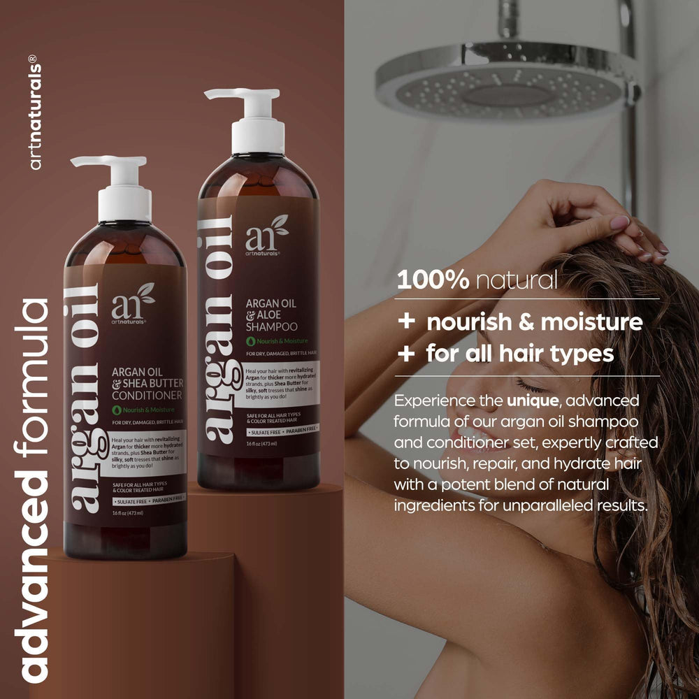 Artnaturals Argan Oil Conditioner tube delivering hydration for silky hair.