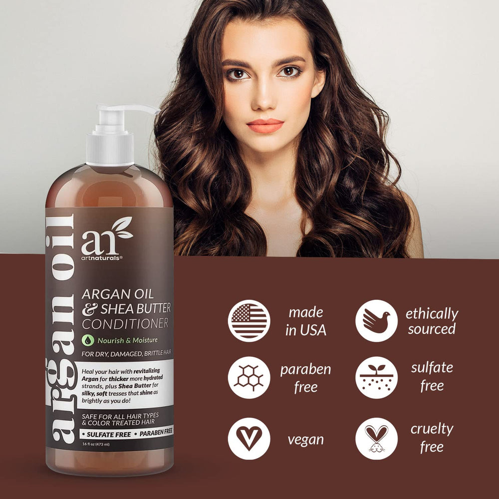 Artnaturals Argan Oil Hair Conditioner for color-treated hair promotes gentle care and glow
