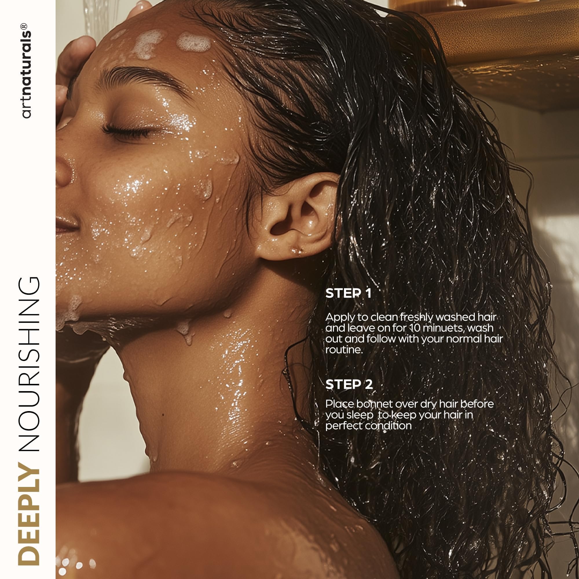 Artnaturals result: hair appears revived with softness and shine.