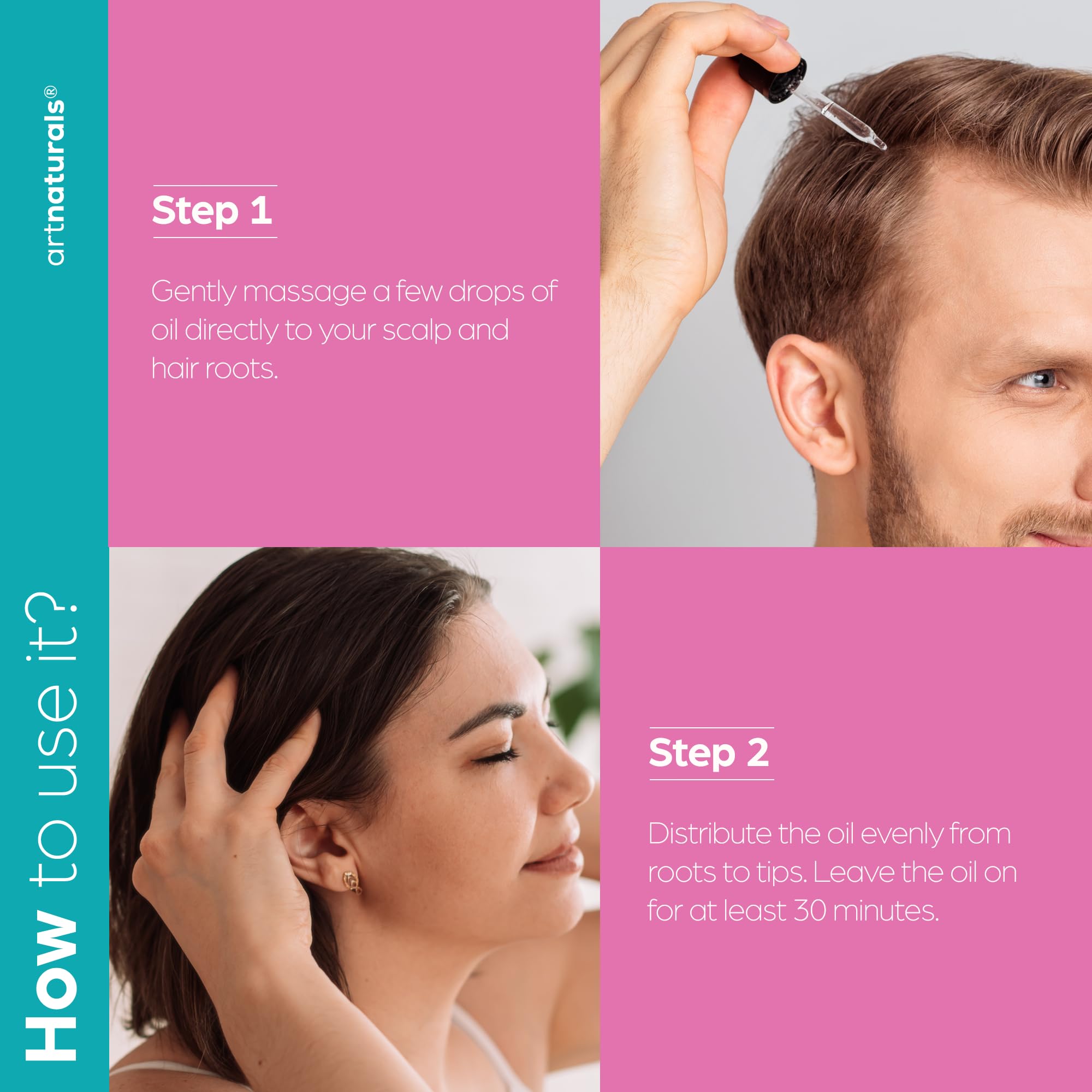 Artnaturals Biotin Collagen Hair Oil nourishing: strengthens follicles and reduces breakage.