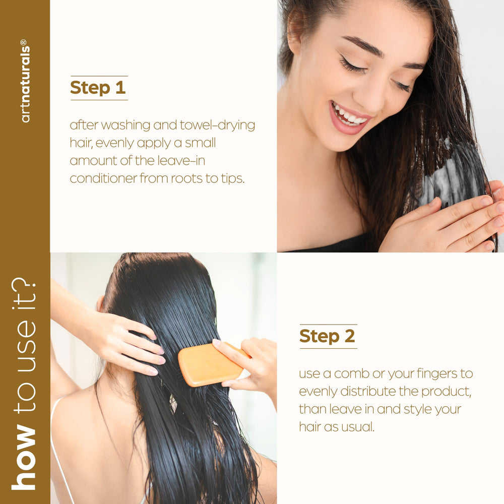 Artnaturals Label Details — clear info on usage and benefits for all hair types.