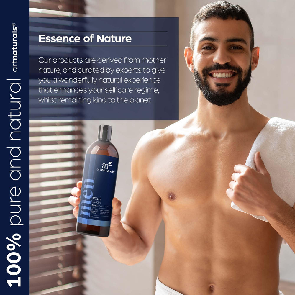 Artnaturals Men's Body Wash odor control helps stay fresh.