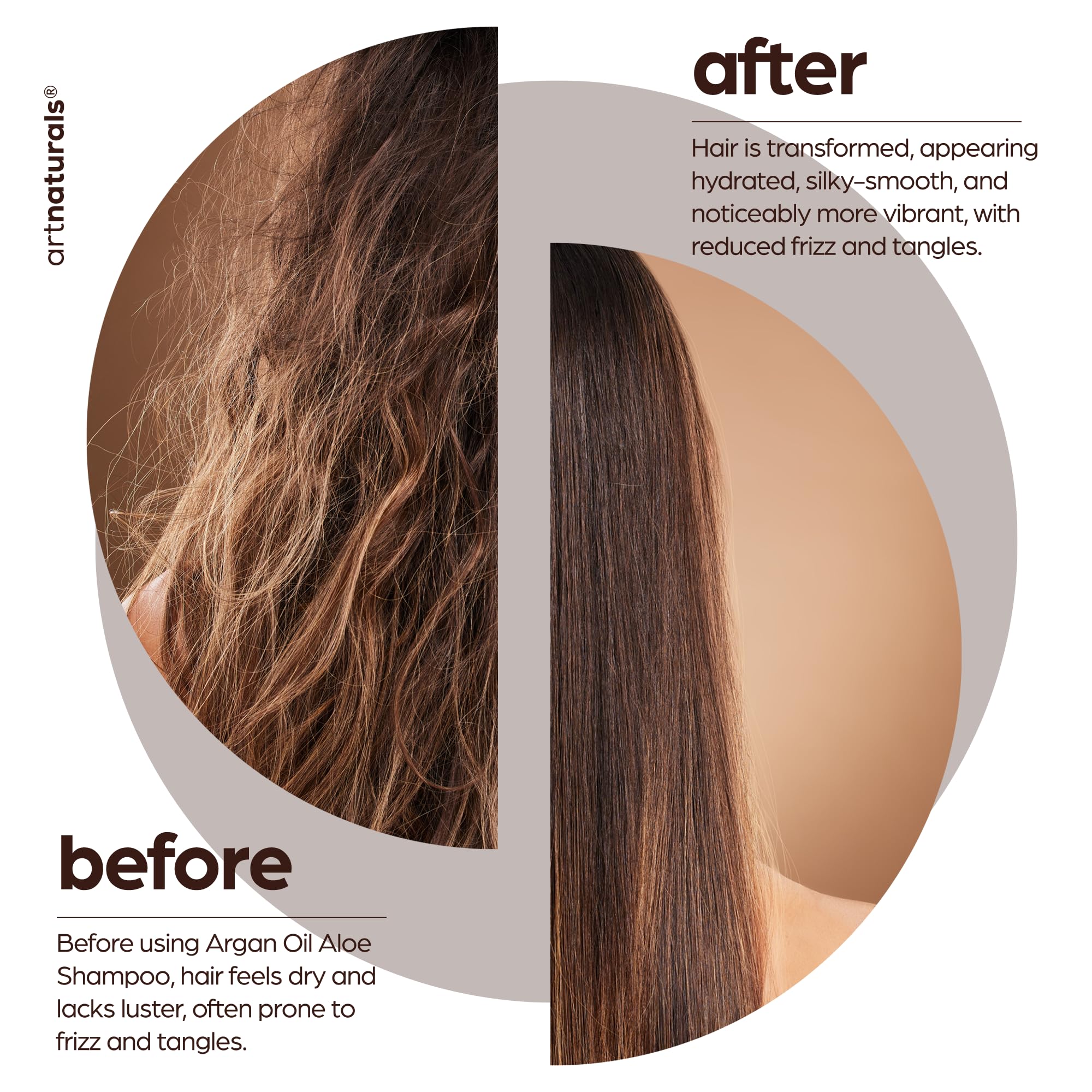 Artnaturals shampoo natural ingredients closeup emphasizes nourishing oils