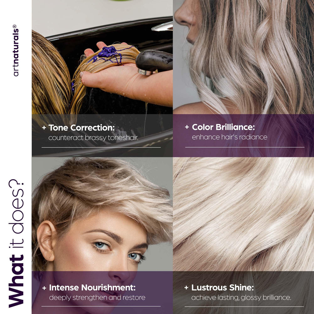 Artnaturals Purple Conditioner bottle front highlights hydrating care for color-treated hair.