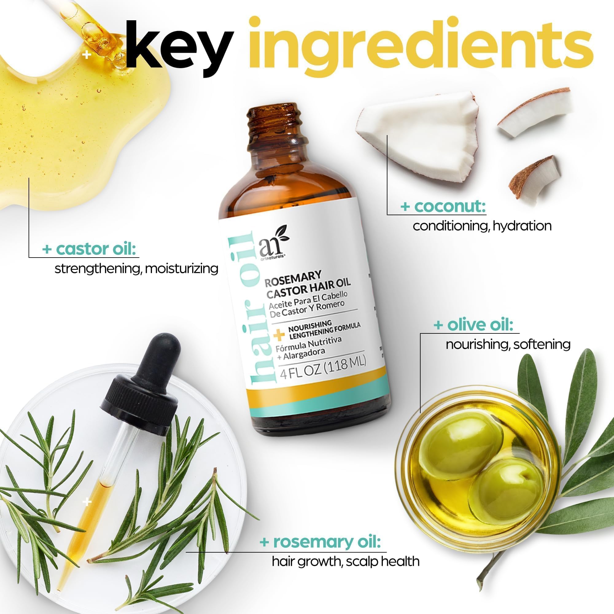 ArtNaturals scalp massage with oil demonstrates easy at-home care.