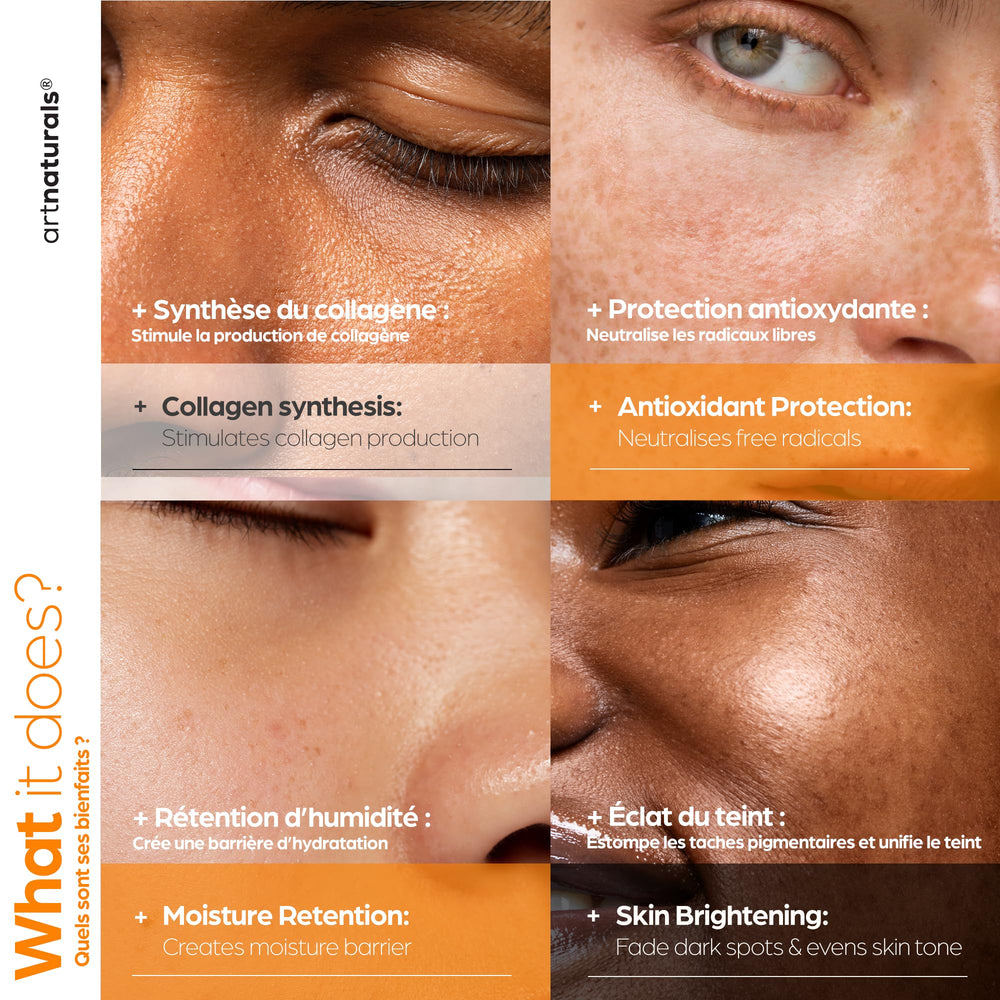 artnaturals glow after use shows a plumped, refreshed look