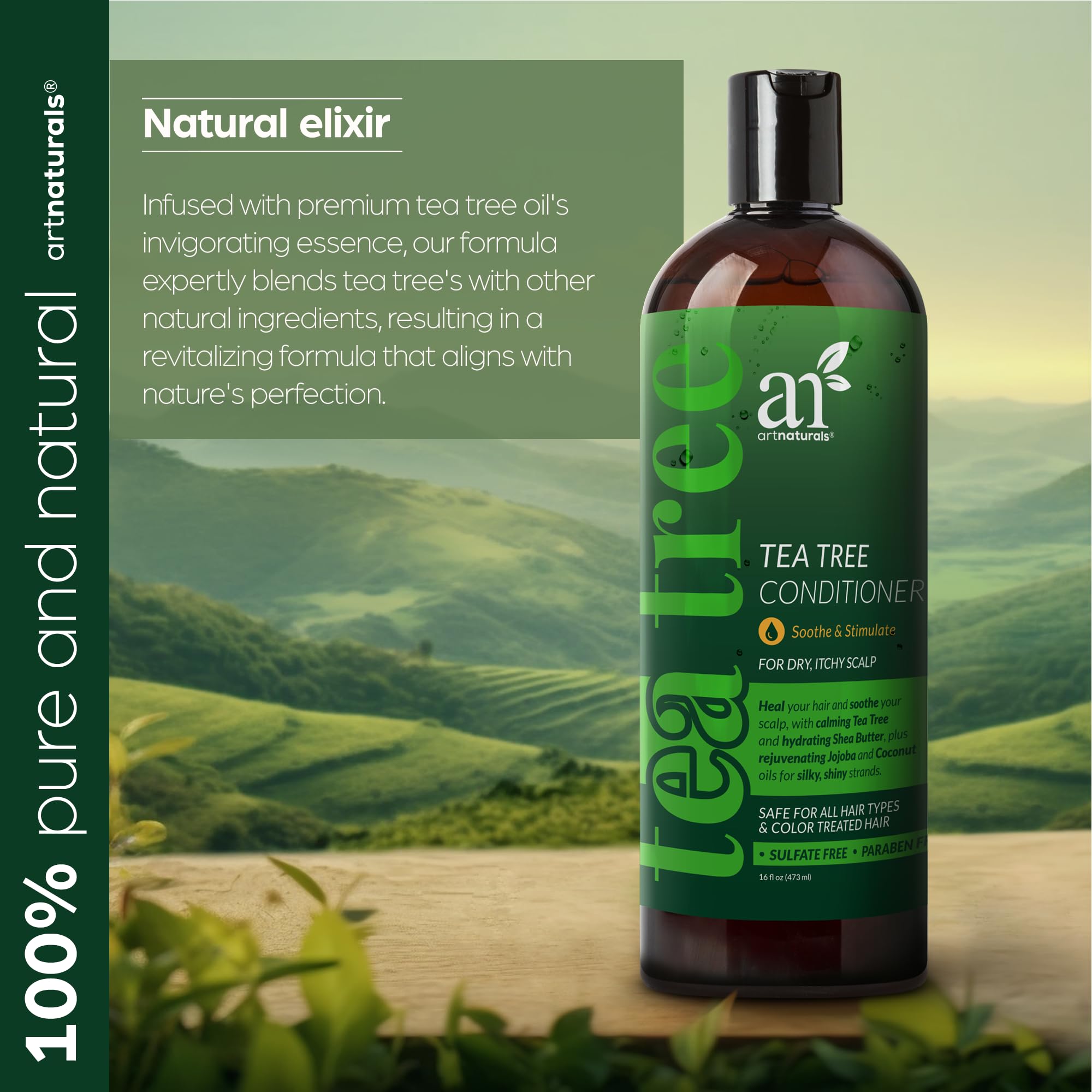 ArtNaturals Tea Tree Conditioner for dandruff-prone scalp and itch relief.