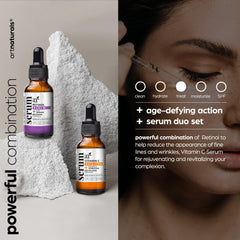 Artnaturals Vitamin C Serum Set retinol-jar highlights anti-aging potential and nighttime care.