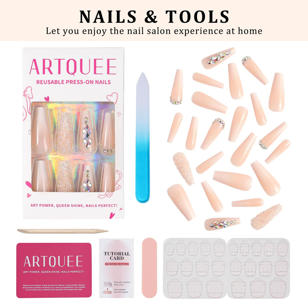Artquee included file, glass file, stick and glue sticker simplify application