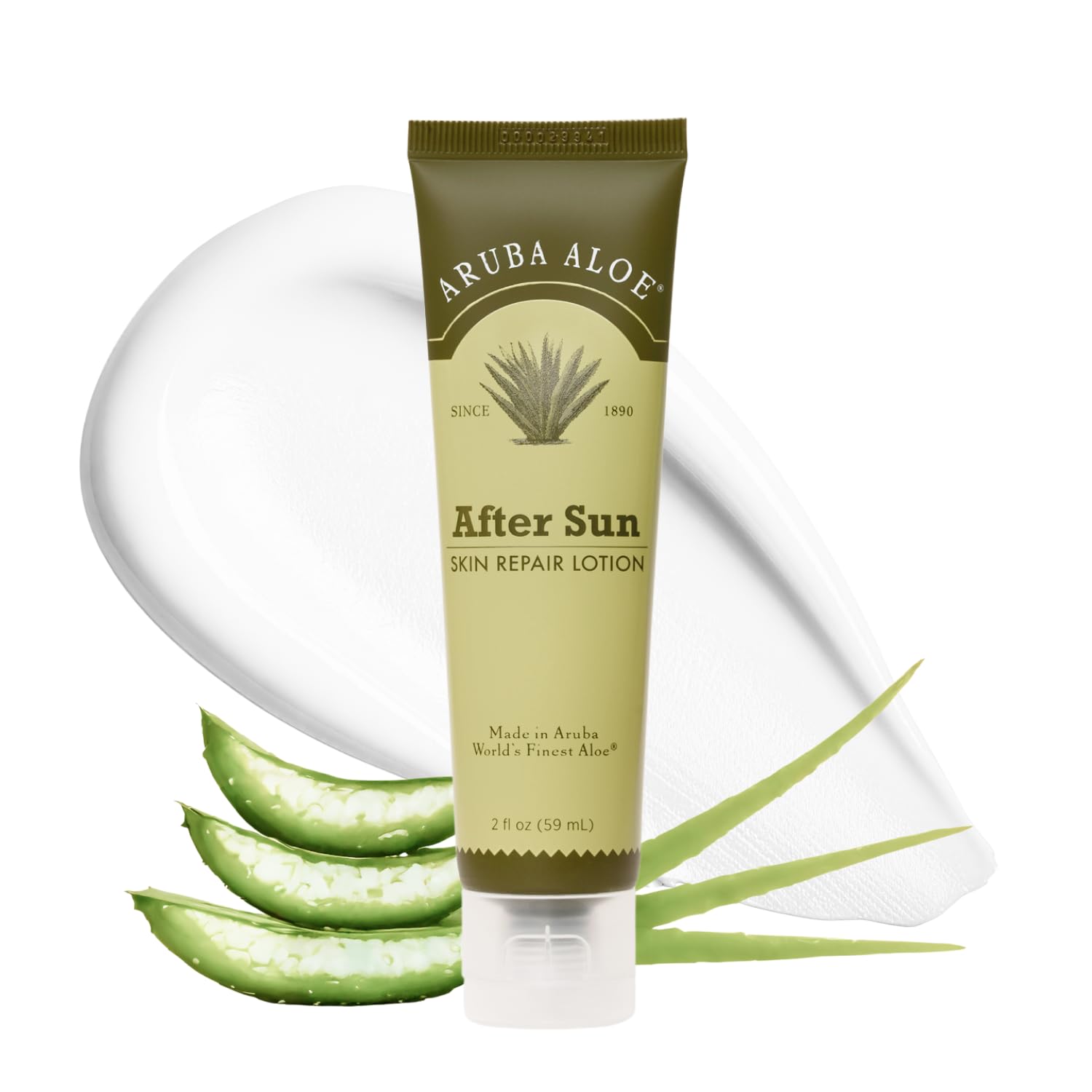 Aruba Aloe after-sun lotion tube delivering hydration after sun exposure.