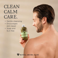 Aruba Aloe Refreshing Shower Gel rich lather forming on skin