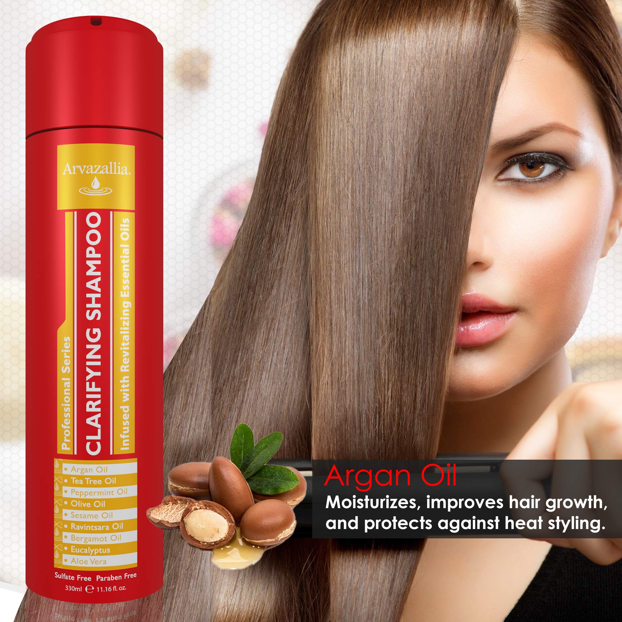 Arvazallia Clarifying Shampoo after-use hair appears smoother.