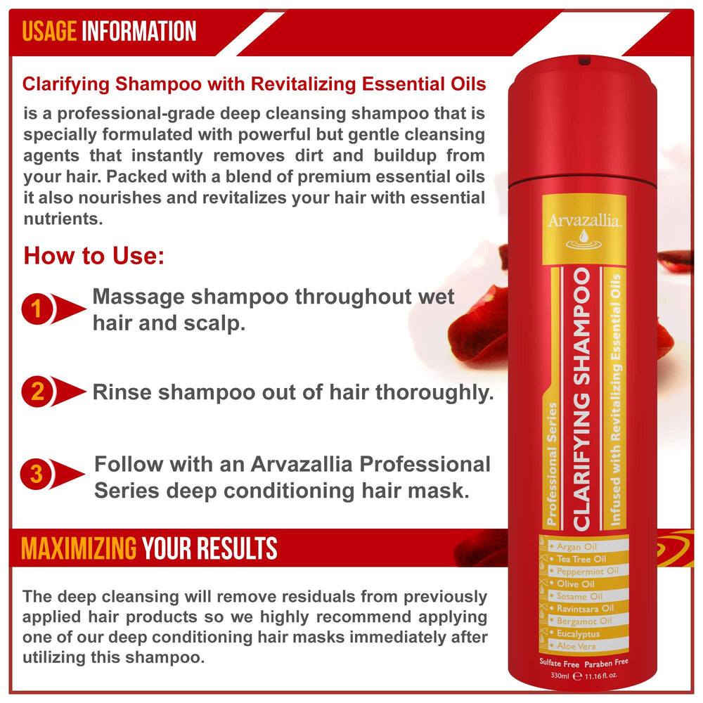 Arvazallia Clarifying Shampoo glow signals healthier-feeling hair.