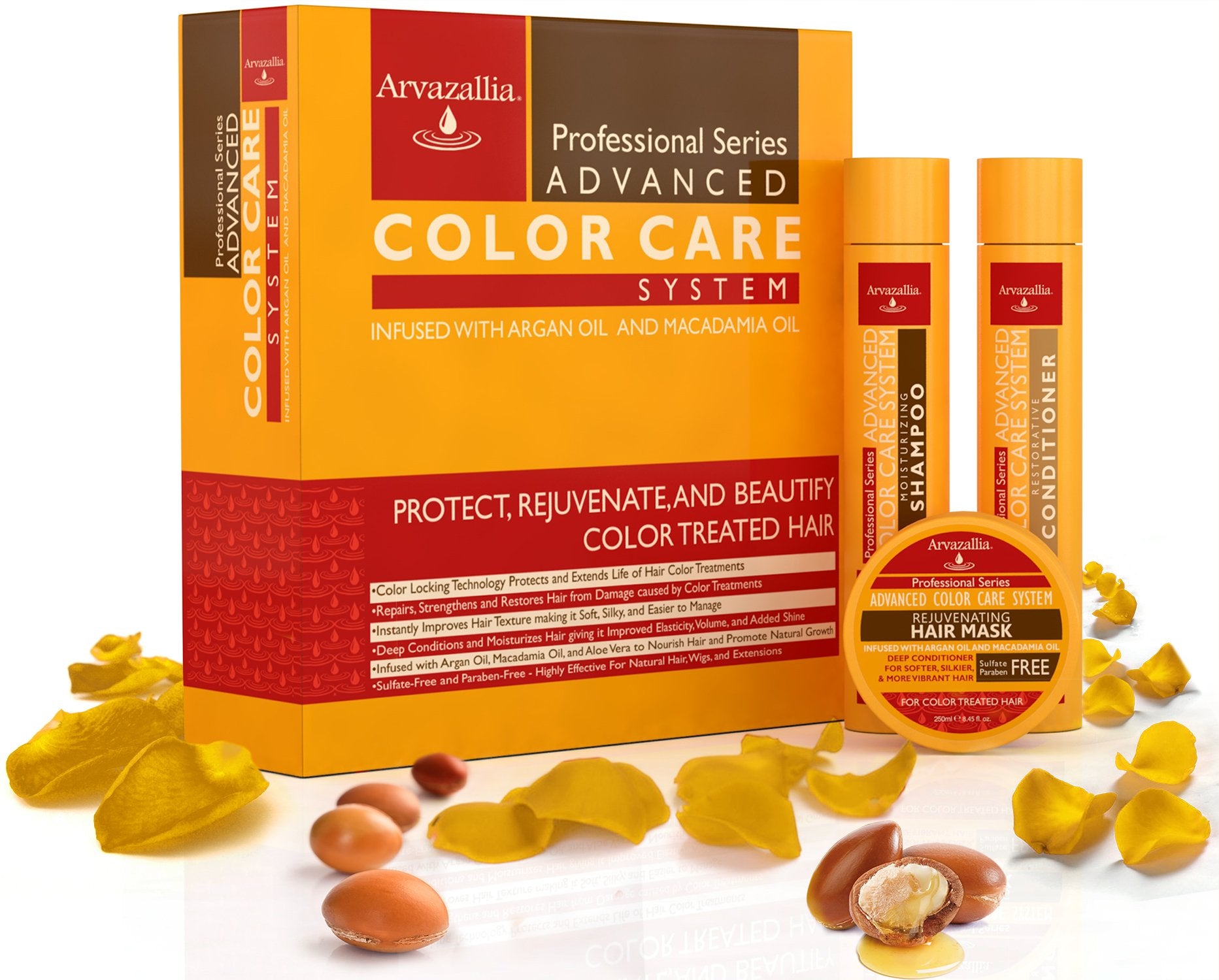 Arvazallia Color Care Conditioner bottle apply nourishes and detangles for color-treated hair.