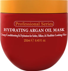Arvazallia hydrating argan oil hair mask jar delivering deep moisture and smoother hair