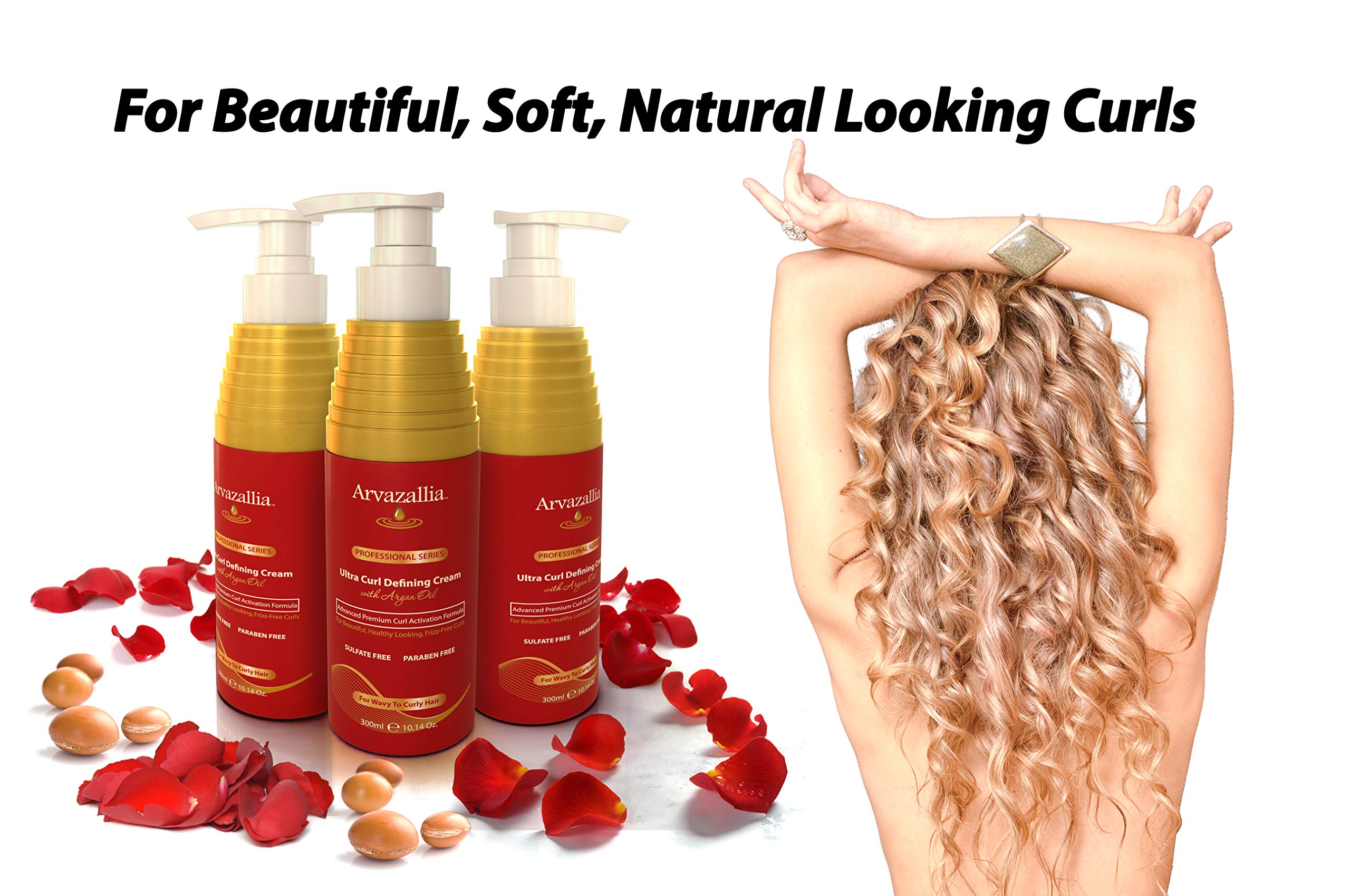 Arvazallia Ultra Curl Cream front tube showcased for convenient styling on the go.
