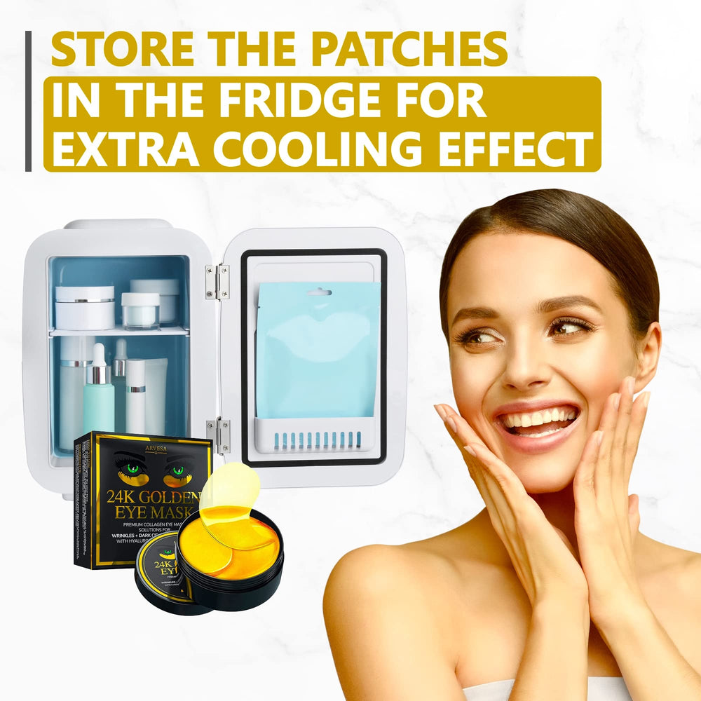 Arvesa collagen-boost eye patches support elasticity around the eyes.