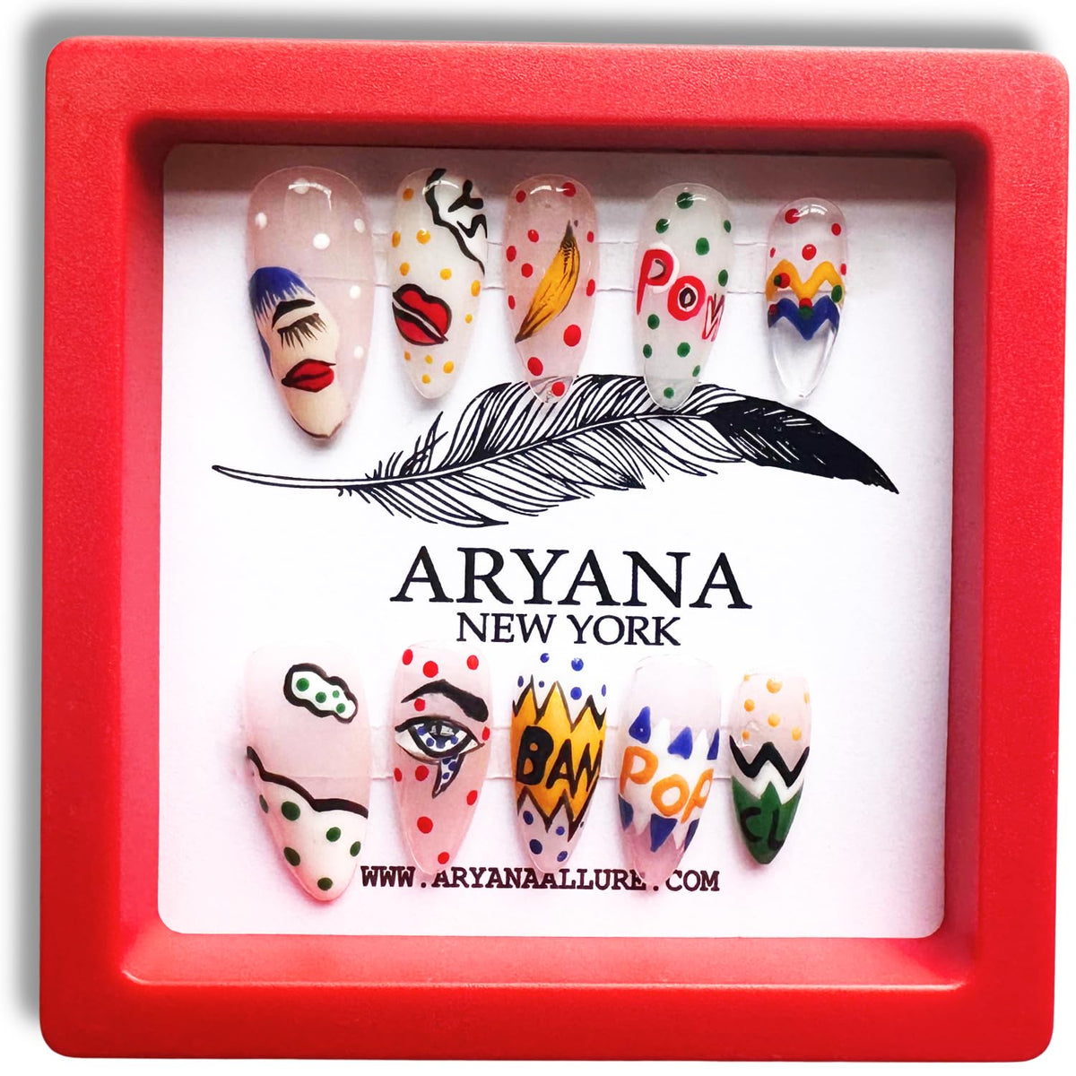 ARYANA NEW YORK 3D press-on nails in medium almond shape for salon-grade at home