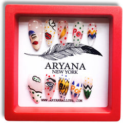 ARYANA NEW YORK 3D press-on nails in medium almond shape for salon-grade at home