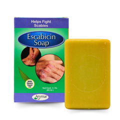 Arymar Escabicin sulfur soap bar front view for a deep cleanse on oily skin.