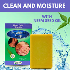 Arymar Escabicin sulfur soap bar lather closeup shows purifying foam for oil control.