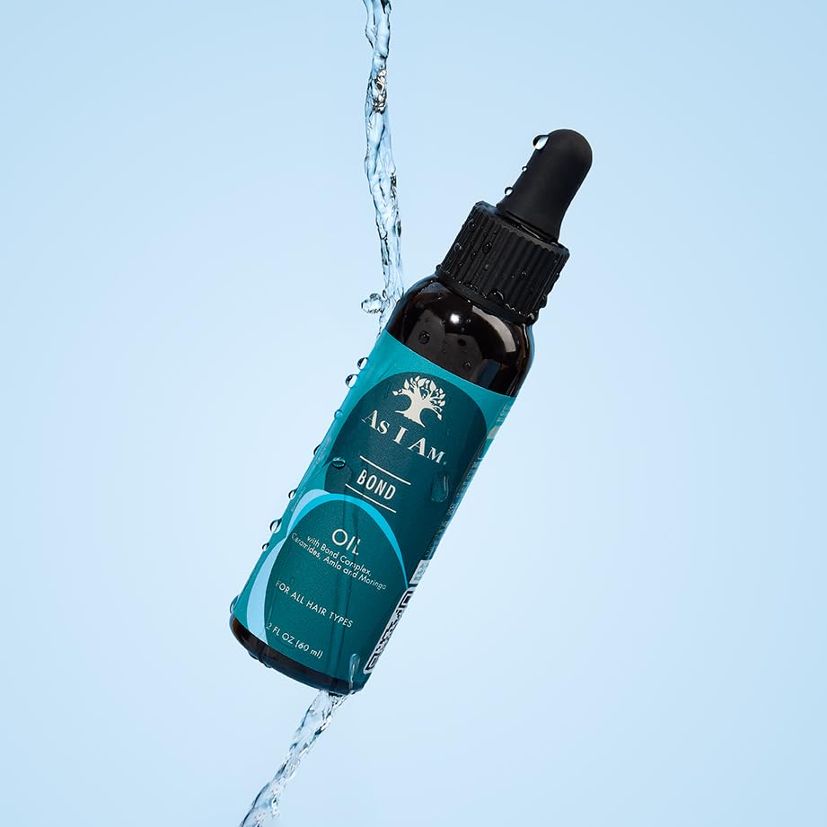 As I Am Bond Oil curls shine—natural healthy glow.
