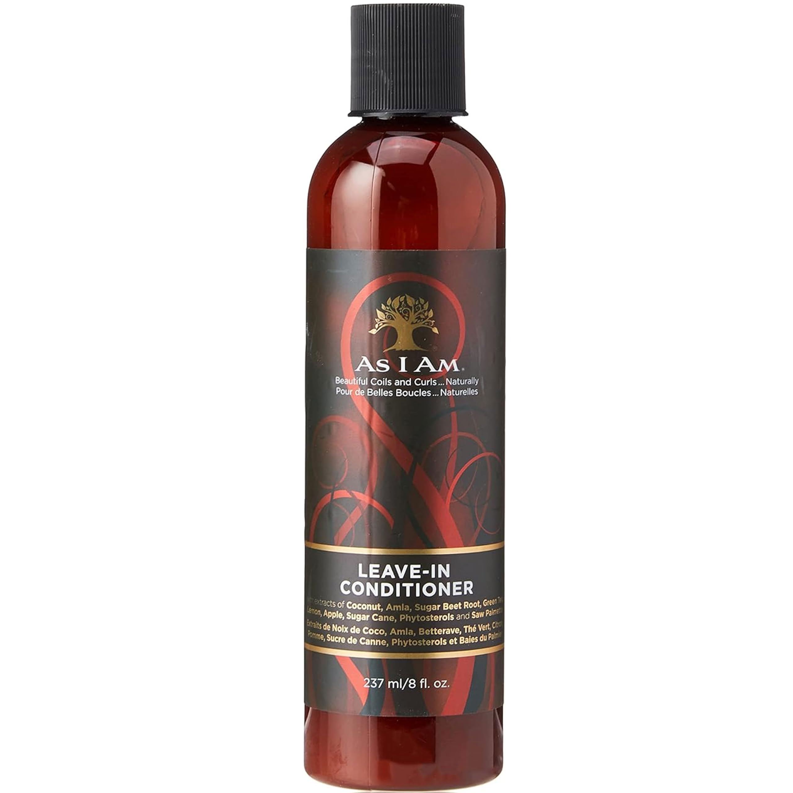 As I Am Leave-In Conditioner bottle pour showing hydrating action for dry hair