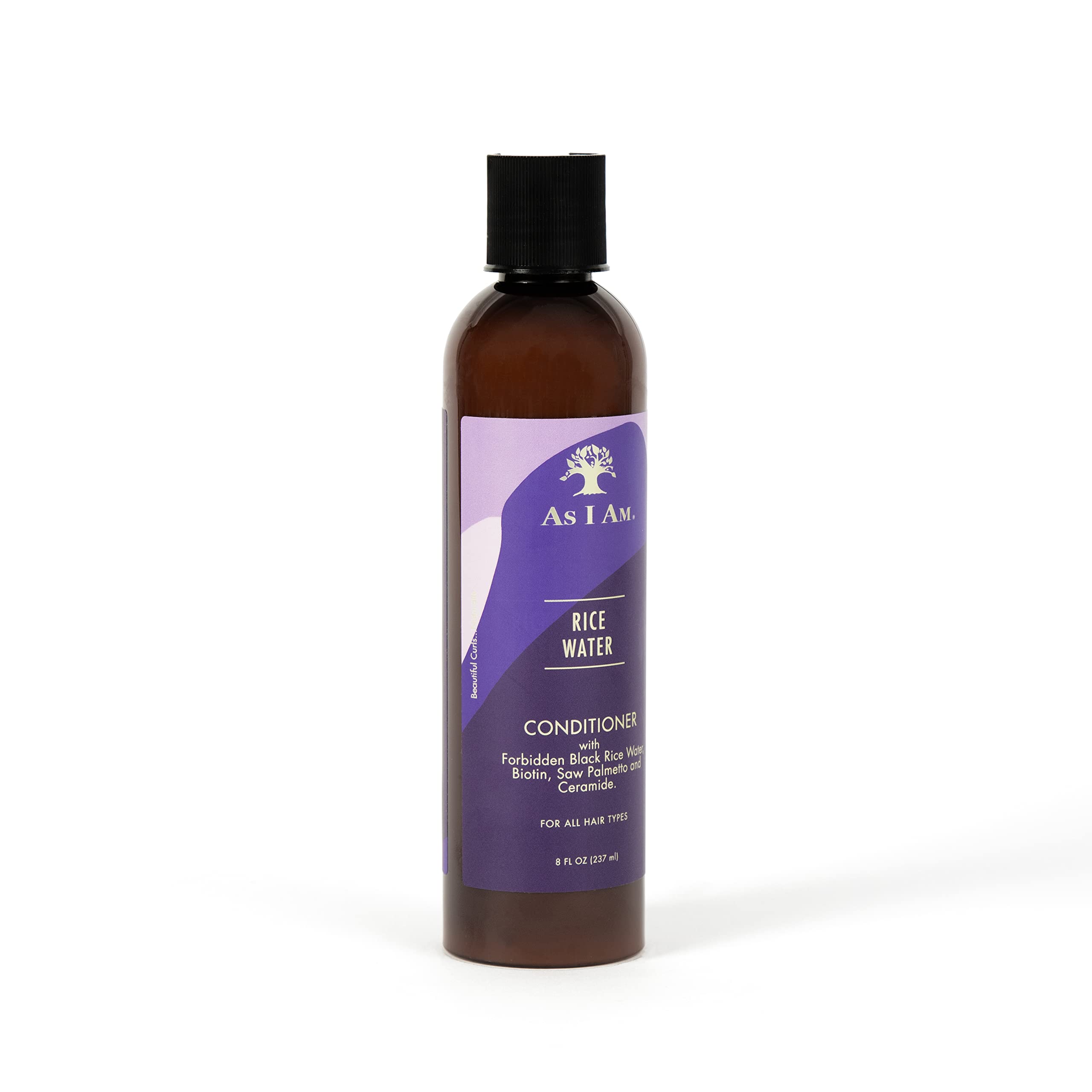 AS I AM Rice Water Conditioner on wet hair promises smoother combing after washing.