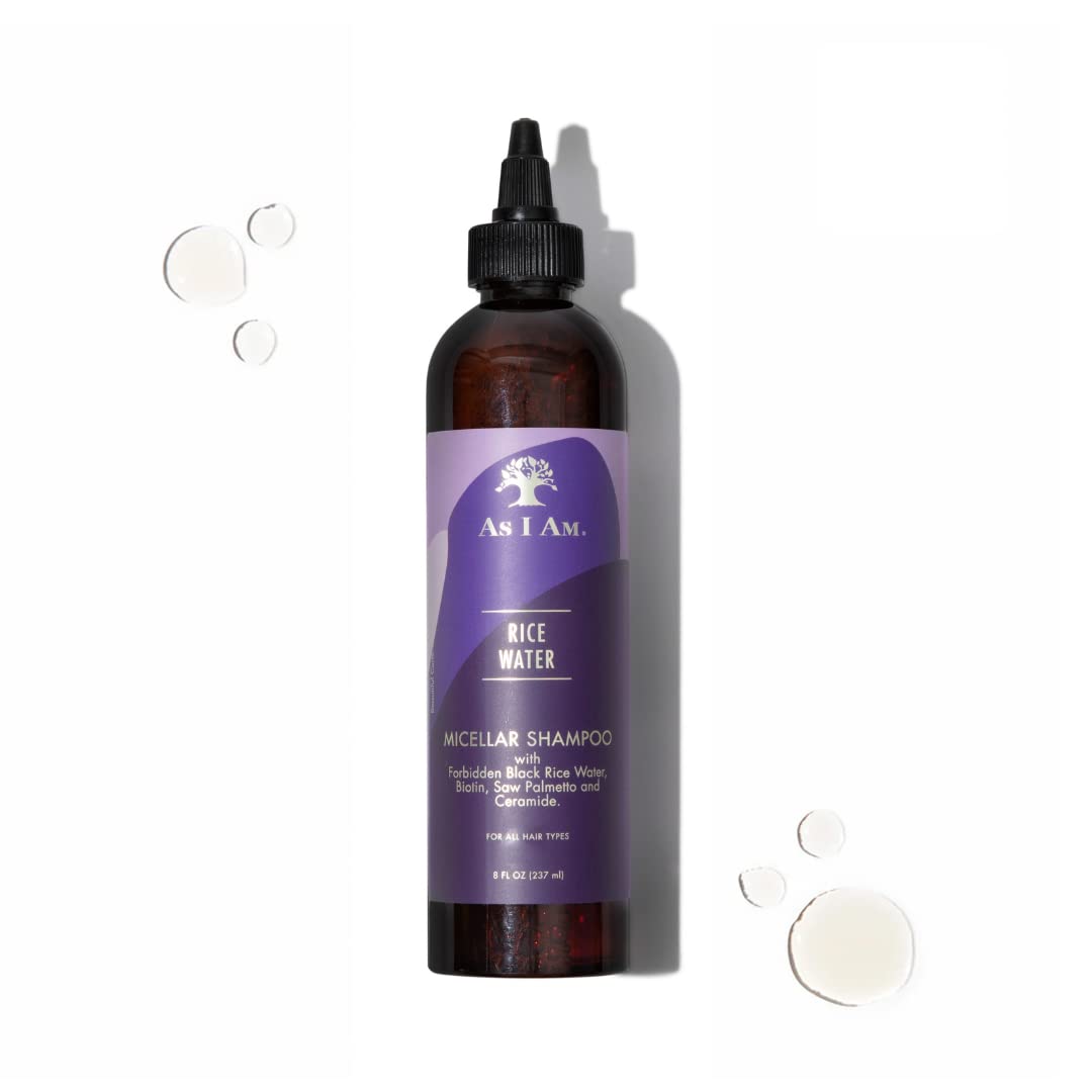 As I Am Rice Water Shampoo for detangling and smoother wet combing.