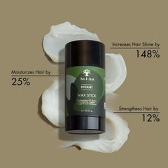 As I Am Rosemary Wax Stick label view highlighting ingredients for styling