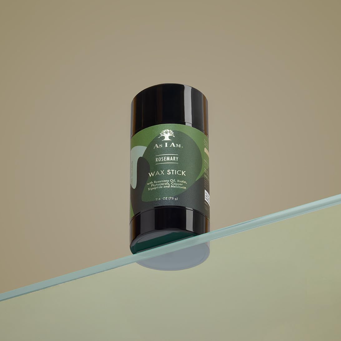As I Am Rosemary Wax Stick packaging shown for display and travel use