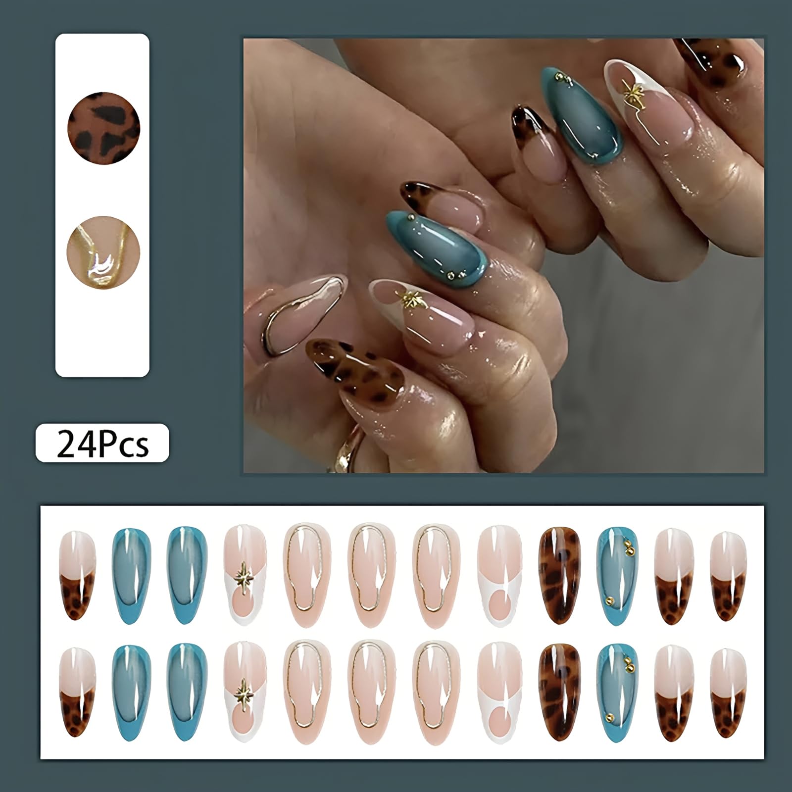 ASABITE nail-art-kit includes glue and tools for easy home application