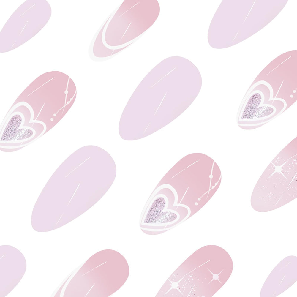 ASABITE at-home nail application steps with jelly glue for quick DIY nails.