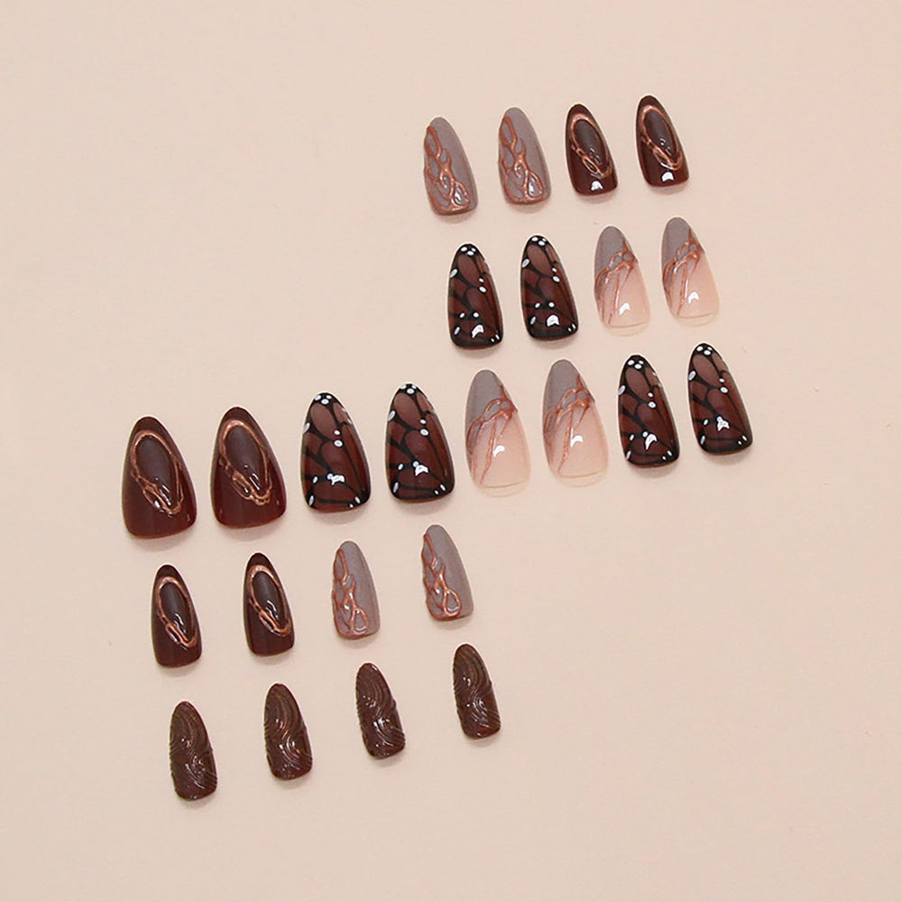 ASABITE press-on nails with jelly glue for quick, mess-free application.