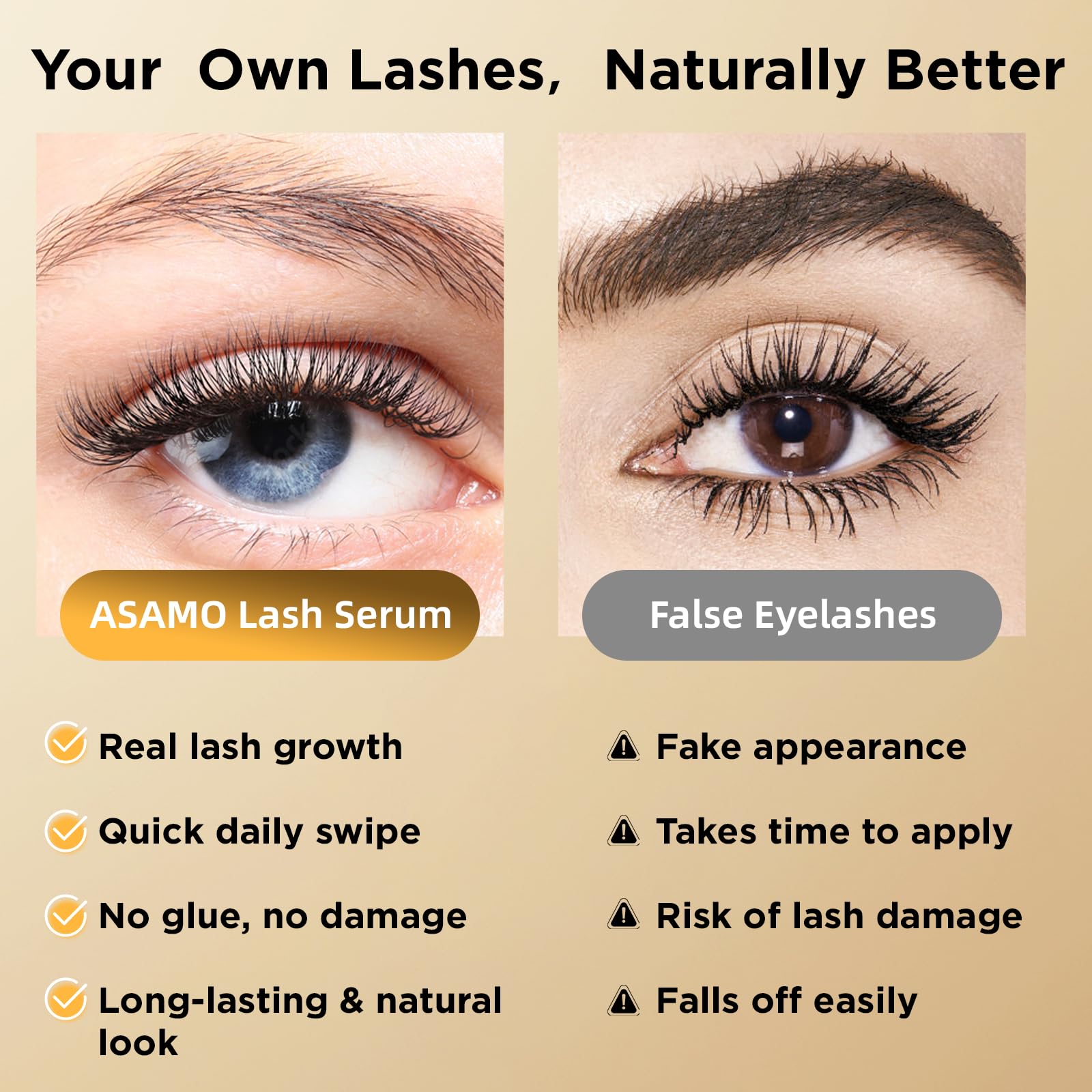 ASAMO eyebrow serum precision brush enables targeted brow application.