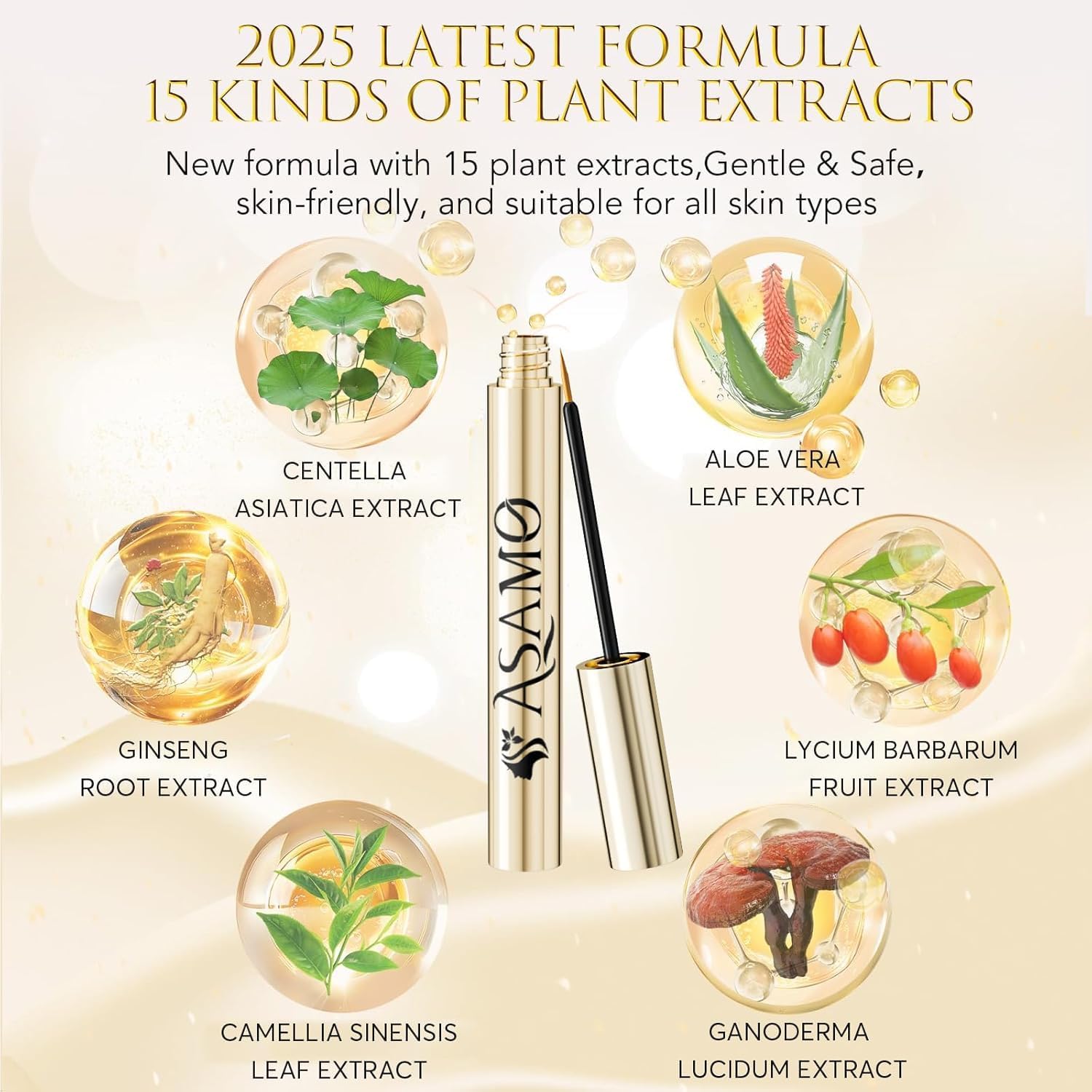 ASAMO golden bottle design highlighting luxury and premium feel