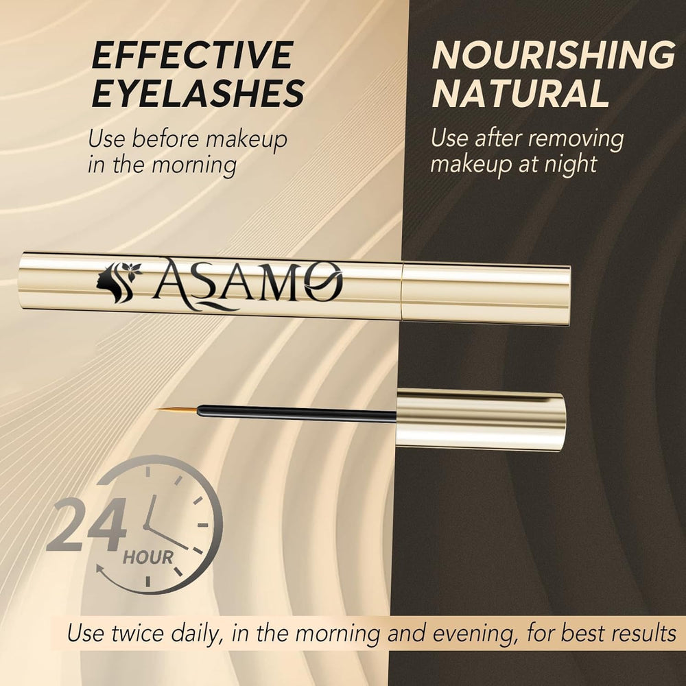 ASAMO eyelash serum night-time routine for subtle lash enhancement