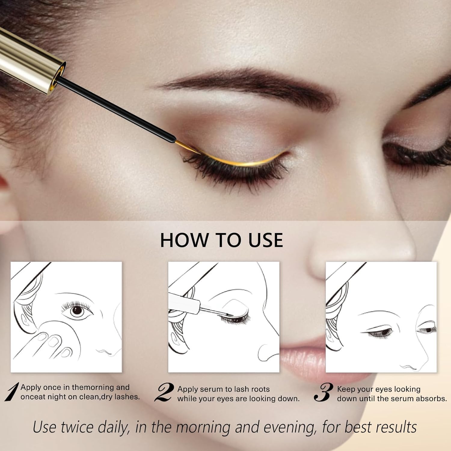 ASAMO eyelash serum oil-free formula suitable for all skin types