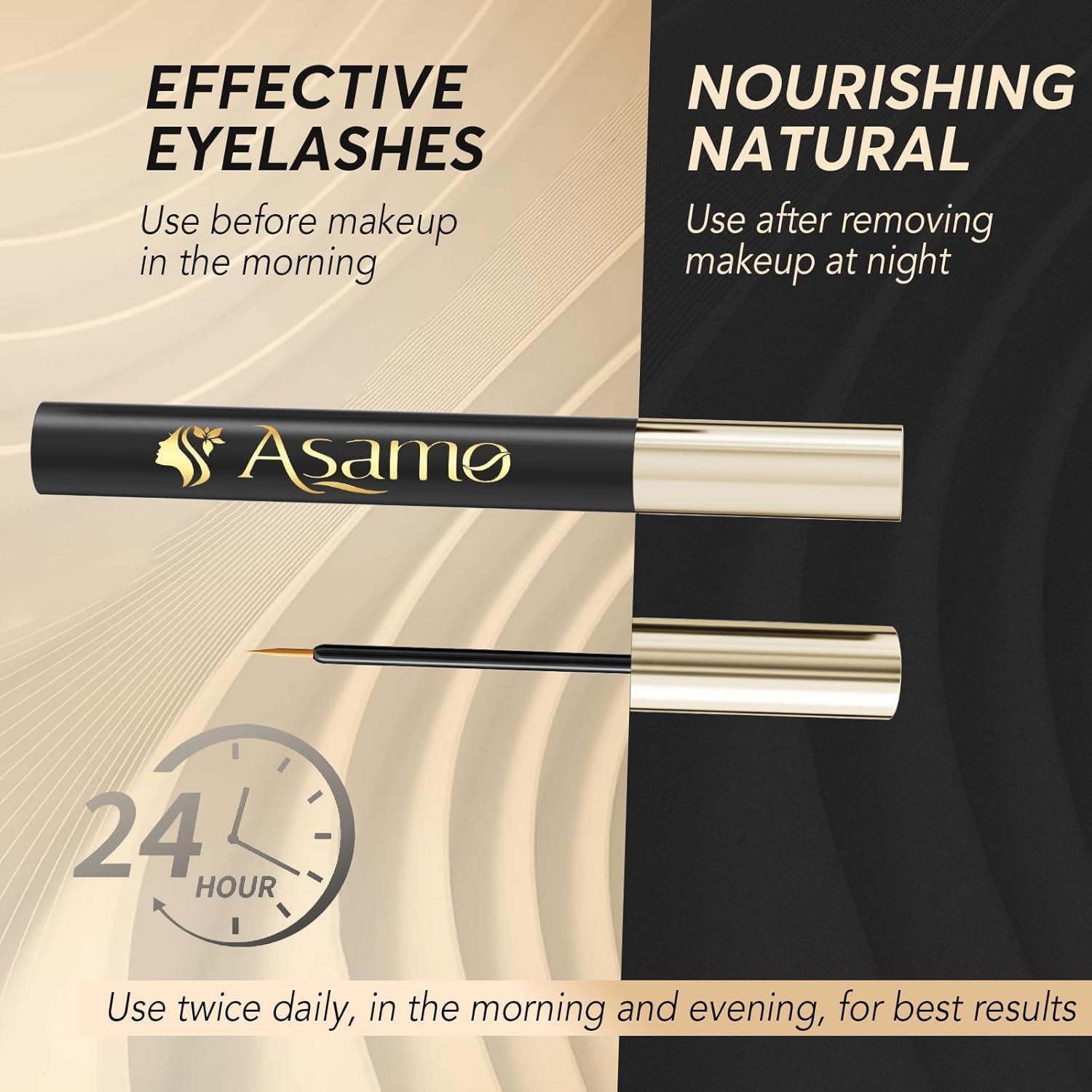ASAMO eyelash serum precision tip for targeted nourishing