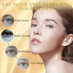 ASAMO eye serum tube close-up highlighting lightweight texture for sensitive skin.