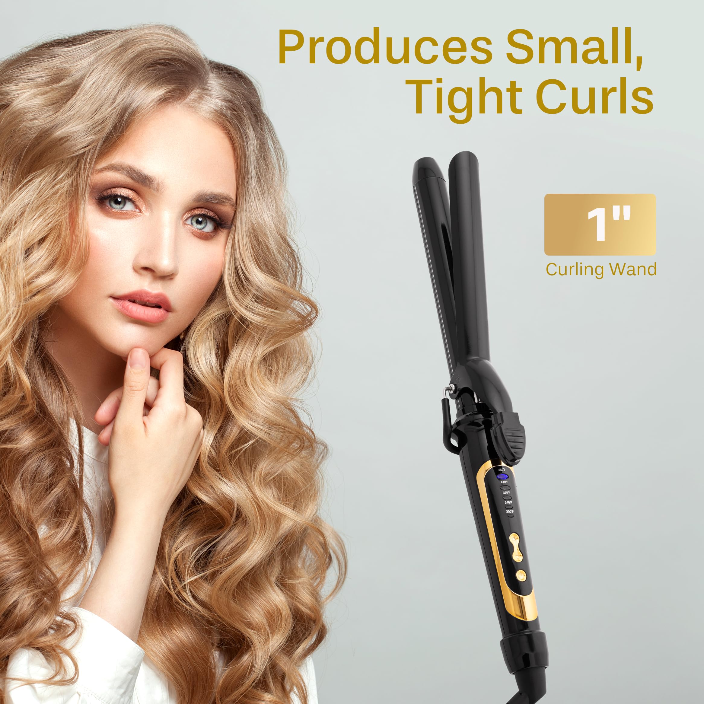 Asani curling iron with grip hold technology for secure curls