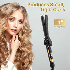 Asani curling iron with grip hold technology for secure curls