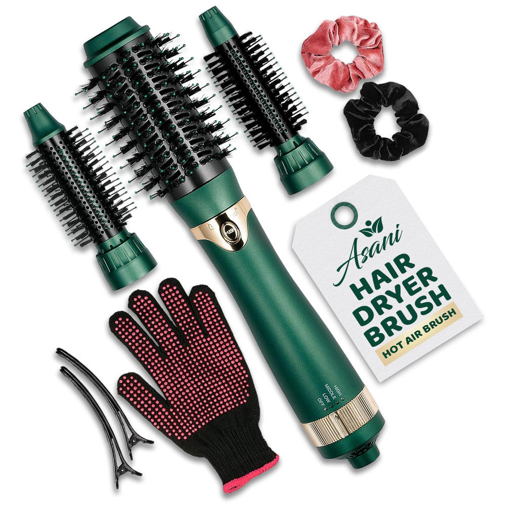 Asani hot air brush overview for all-in-one home styling.